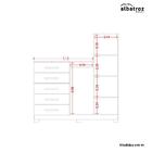 Cômoda 5 Gavetas 2 Portas Com Pés E Espelho New Master Albatr