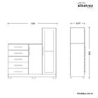 Cômoda 5 Gavetas 2 Portas Com Pés E Espelho New Master Albatr