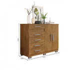 Cômoda 5 Gavetas 2 Portas Com Pés Flex Co8030 Araplac