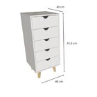 Cômoda 5 Gavetas 40cm Ipanema Branco
