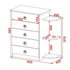 Cômoda 5 Gavetas 5 Prateleiras D159 Rodial