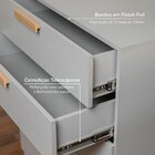 Cômoda 5 Gavetas 80cm Jade Cabecasa Madeiraoriginals Cinza Ur