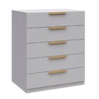 Cômoda 5 Gavetas 80cm Jade Cabecasa Madeiraoriginals Cinza Ur