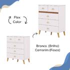 Comoda 5 Gavetas 91 Cm Pes Retro Ibi 20030 Vlr