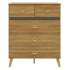 Comoda 5 Gavetas 91 Cm Pes Retro Ibi 20030 Vlr