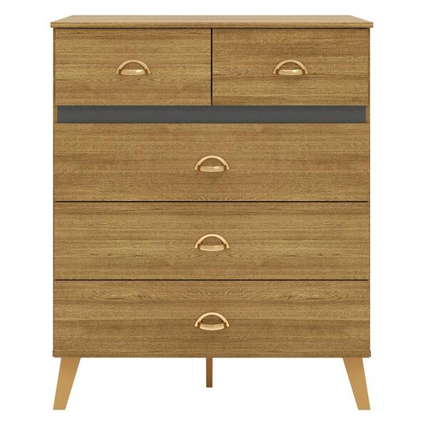 Comoda 5 Gavetas 91 Cm Pes Retro Ibi 20030 Vlr