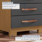 Cômoda 5 Gavetas  Itapema Carvalho Americano/grafite