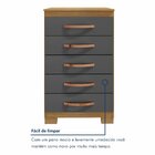 Cômoda 5 Gavetas  Itapema Carvalho Americano/grafite