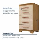 Cômoda 5 Gavetas  Itapema Carvalho Americano/off White