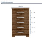 Cômoda 5 Gavetas  Itapema Malbec