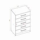 Cômoda 5 Gavetas Atacama/grafite