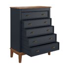 Cômoda 5 Gavetas Azul Petróleo