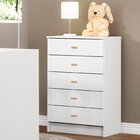 Cômoda 5 Gavetas Bb-120  Branco