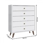 Cômoda 5 Gavetas Branca - Decibal