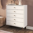 Cômoda 5 Gavetas Branca - Decibal