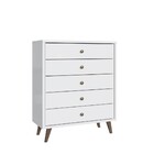 Cômoda 5 Gavetas Branca - Decibal