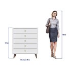 Cômoda 5 Gavetas Branca - Decibal