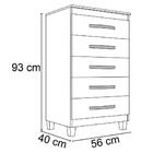 Cômoda 5 Gavetas Cannes I03 Teka Champagne