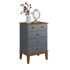 Cômoda 5 Gavetas Cinza