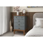 Cômoda 5 Gavetas Cinza