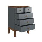 Cômoda 5 Gavetas Cinza