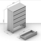 Cômoda 5 Gavetas Coimbra Branco