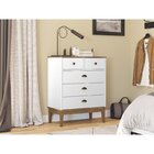 Cômoda 5 Gavetas Colonial  Freijó/branco