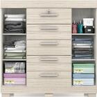 Cômoda 5 Gavetas Com Chave E Sapateira Diana Acp Móveis Branco