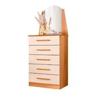 Cômoda 5 Gavetas Com Espelho Retrô Carvalho Grife Off White V