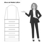 Cômoda 5 Gavetas Com Espelho Valentina Freijó/off White