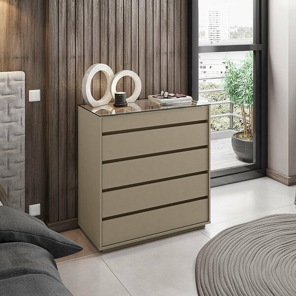 Cômoda 5 Gavetas Com Organizador Belize  Fendi