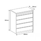 Cômoda 5 Gavetas Com Organizador Premium Casa D Noce