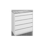 Cômoda 5 Gavetas Com Organizador Tampo Vidro Belize  Branco