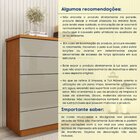 Cômoda 5 Gavetas Com Pés 86cm Premium   Cinamomo/off White