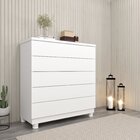 Cômoda 5 Gavetas Com Pés 86cm Premium   Neve