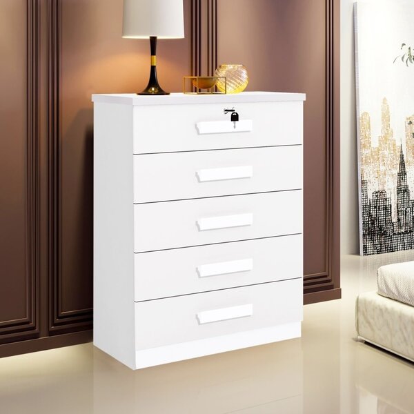 Cômoda 5 Gavetas E 1 Chave Rio Branco