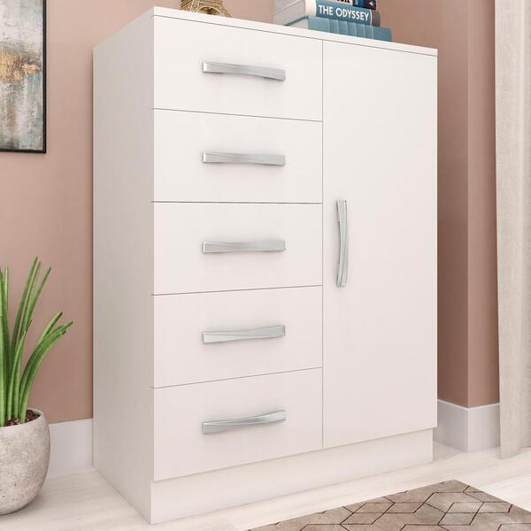 Comoda 5 Gavetas E 1 Porta Co65 Fell