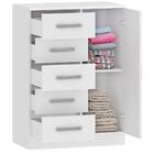 Comoda 5 Gavetas E 1 Porta Co65 Fell