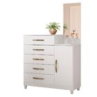 Cômoda 5 Gavetas E 1 Porta Com Espelho Lisboa Branco 937440