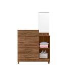 Cômoda 5 Gavetas E 1 Porta Com Espelho Naturale 937022