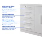 Cômoda 5 Gavetas E Chave Zeus Branco