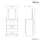 Cômoda 5 Gavetas E Espelho Veneza Cinamomo Albatroz
