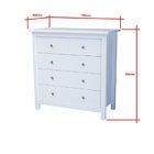 Cômoda 5 Gavetas Em Madeira Maciça Alba  Branco