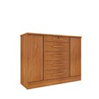 Cômoda 5 Gavetas Em Mdf/mdp Sol Espresso Móveis Cinamomo