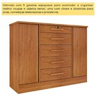 Cômoda 5 Gavetas Em Mdf/mdp Sol Espresso Móveis Cinamomo