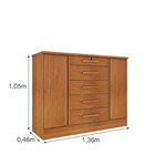 Cômoda 5 Gavetas Em Mdf/mdp Sol Espresso Móveis Cinamomo