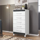 Cômoda 5 Gavetas Esmeralda - Albatroz Móveis - Branco Flex