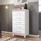 Cômoda 5 Gavetas Esmeralda - Albatroz Móveis - Branco Flex