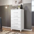 Cômoda 5 Gavetas Esmeralda - Albatroz Móveis - Branco Flex