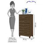 Cômoda 5 Gavetas Esmeralda - Albatroz Móveis - Cedro